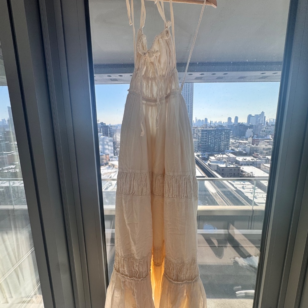 Free People Taking Sides Tiered Cotton Maxi Dress - Picture 3 of 5